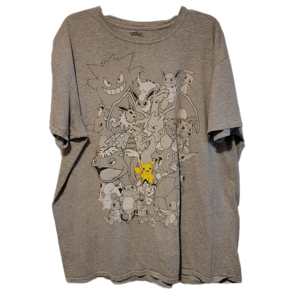 Freeze Other - Pokemon Gray Graphic T Shirt XXL